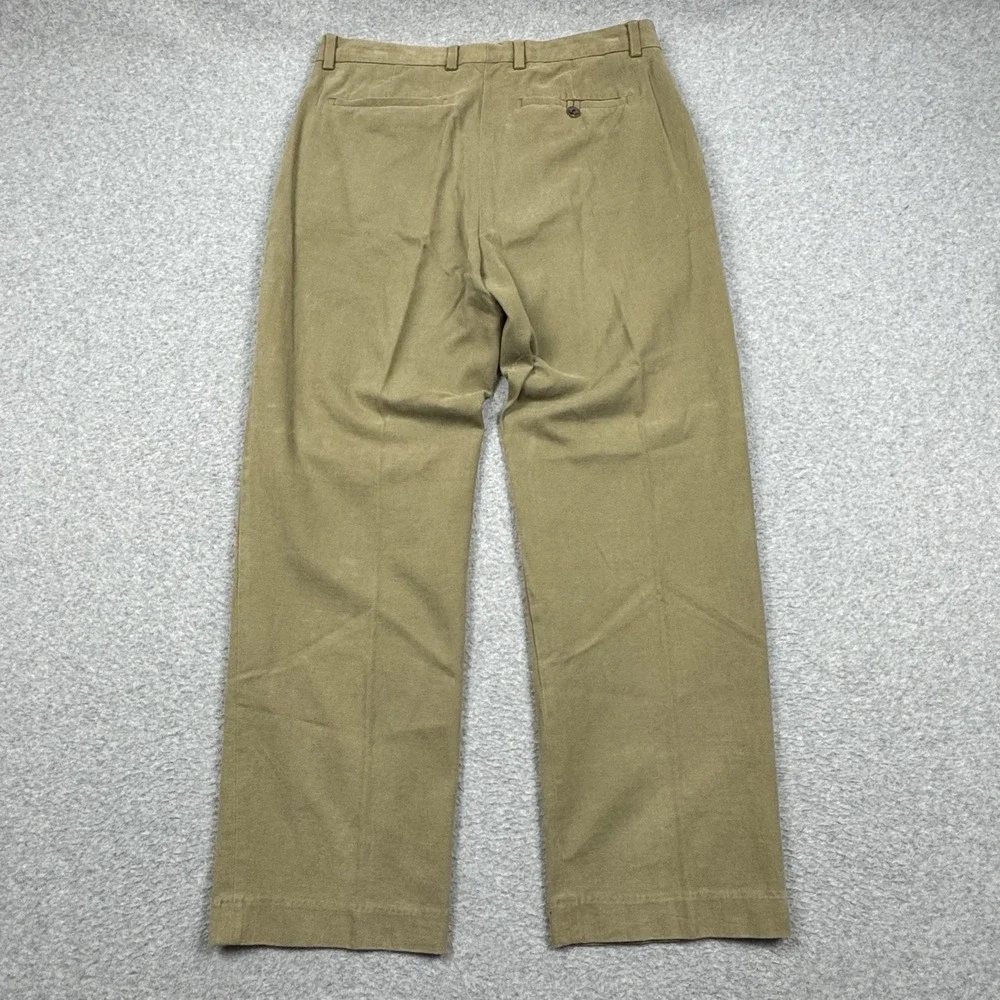 Banana Republic Dress Chino Pants Men 35x32 Beige Khaki Straight Fit Casual EUC